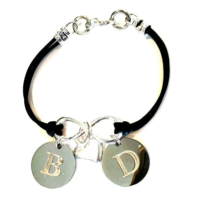 Personalized Leather Infinity Friendship Bracelet, Beauty In Stone Jewlery at $49