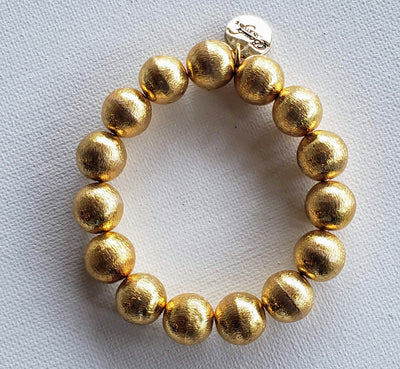 Brushed Gold Bracelet, Beauty In Stone Jewelry at $65