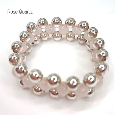 Triple Row Stone Cuff Bracelet Choose Color, Beauty In Stone Jewelry at $75