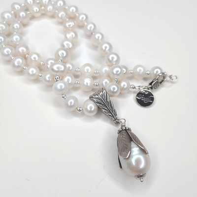 Big Pearl Drop Necklace, Beauty In Stone Jewelry at $259