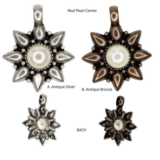 Star Pendant With Pearl Center