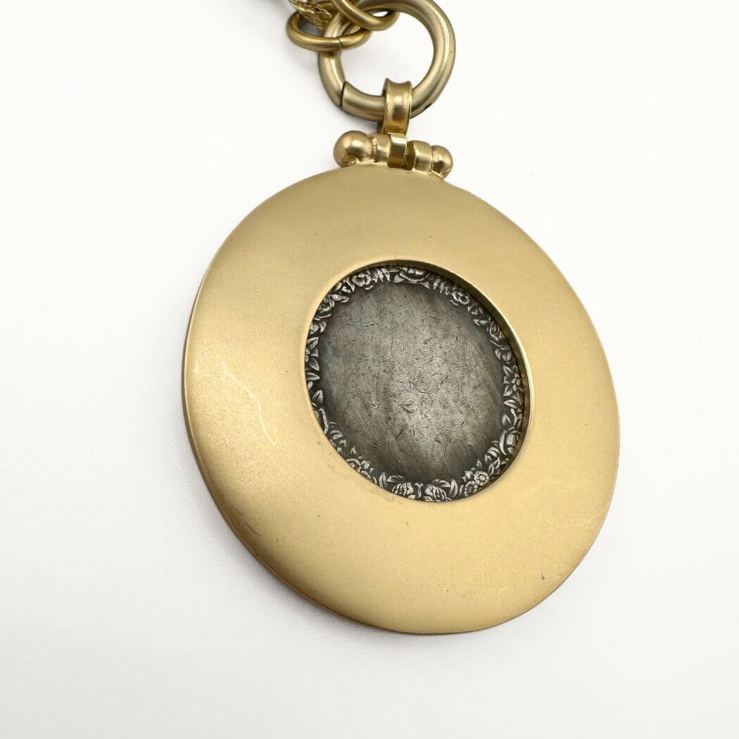 Mother Of Pearl Gold-Silver French or Three Graces Silver Coin Necklace