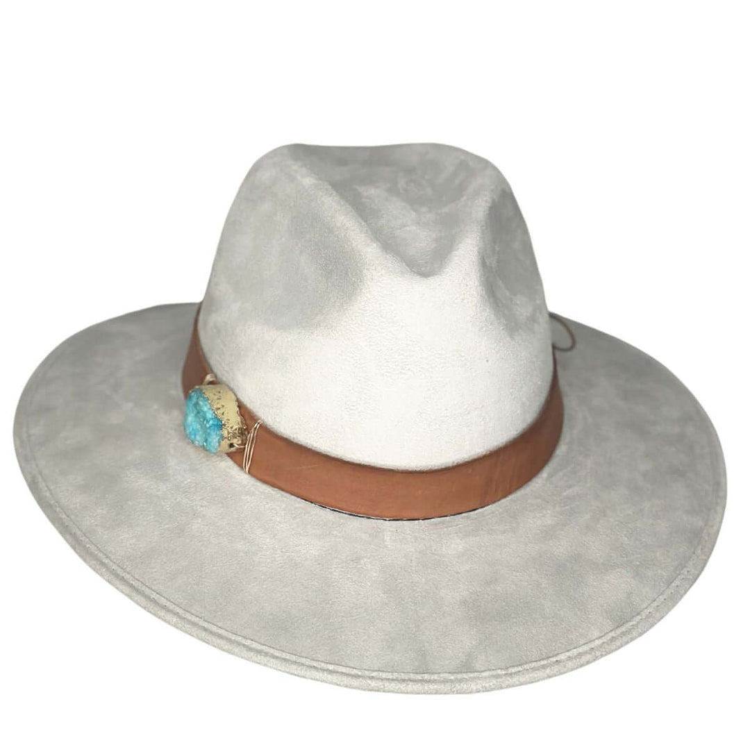 Western Hat Band With Turquoise Druzy