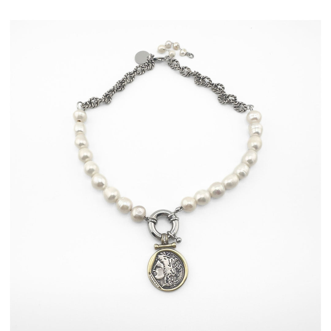 Pearl Necklace With Interchangeable Pendant Choice