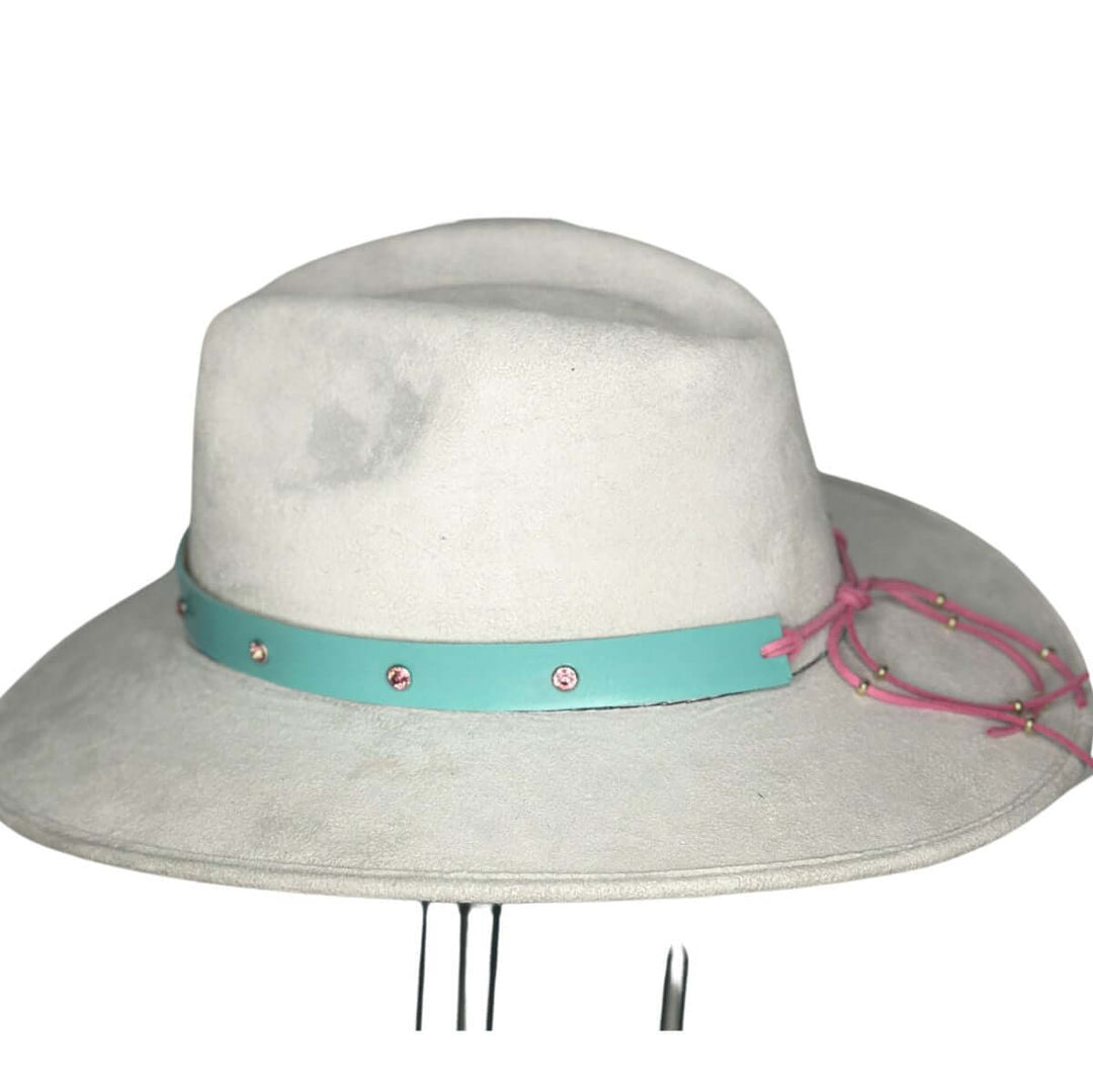 Western Hat Band With Pink Rhinestones