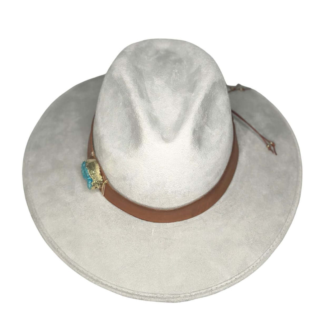 Western Hat Band With Turquoise Druzy