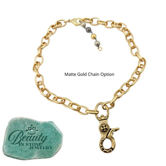 "The Clasp" – Oversized Lobster Pendant Chunky Chain Necklace