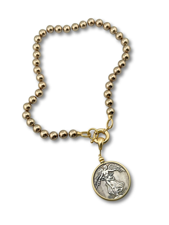 Golden Bronze Pearls With Or Without Pendant
