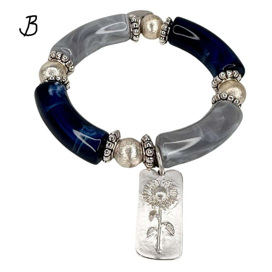 Acrylic Stretch Bangle Bracelet Choice