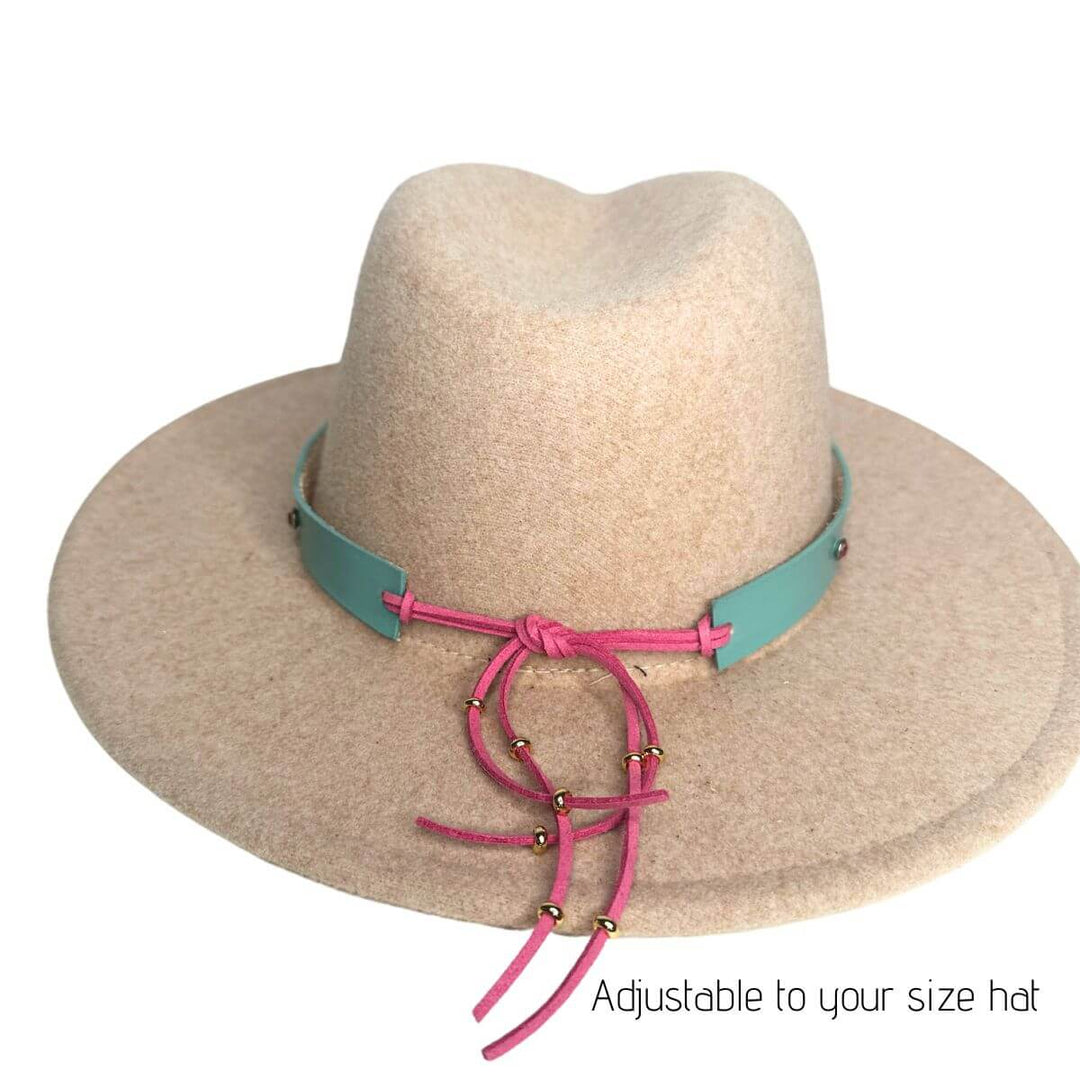 Western Hat Band With Pink Rhinestones