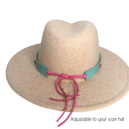 Western Hat Band With Pink Rhinestones