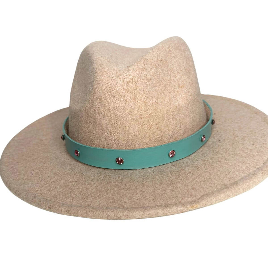 Western Hat Band With Pink Rhinestones