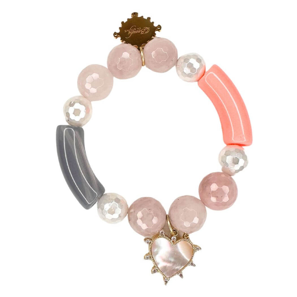 Bangle Bracelet Rose Quartz or Freshwater Pearl