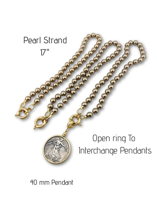 Golden Bronze Pearls With Or Without Pendant