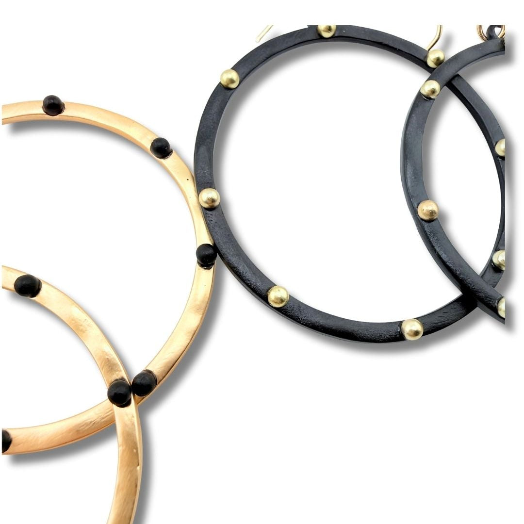 Dotted Hoop Earrings or Necklace