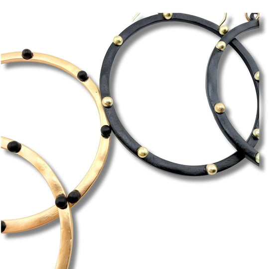 Dotted Hoop Earrings or Necklace