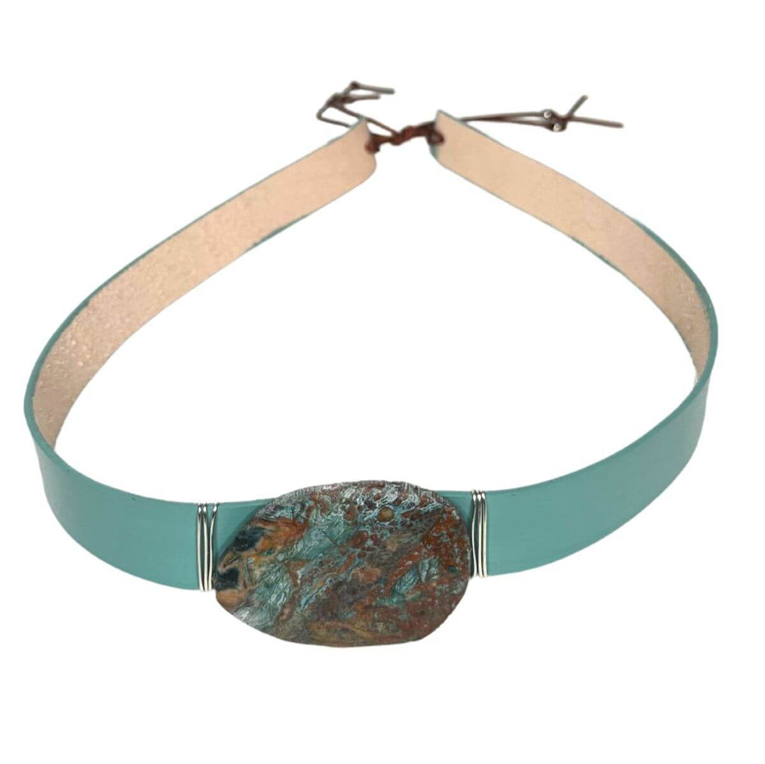 Western Hat Band With Jasper Gemstone