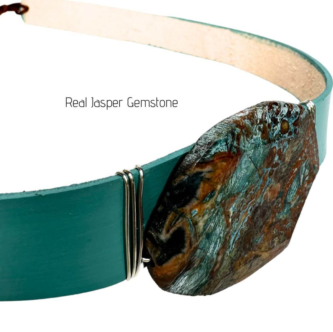 Western Hat Band With Jasper Gemstone