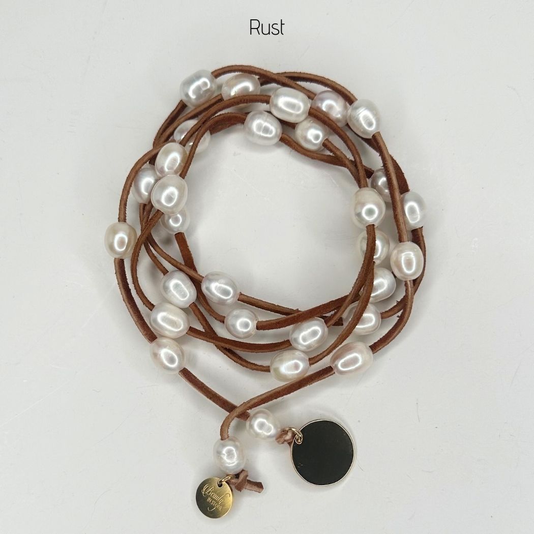 Freshwater Pearl Lariat Necklace in 12 Colors