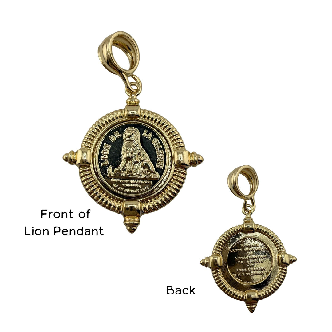 Ox Bone Or Lion Pendant Necklace Interchangeable