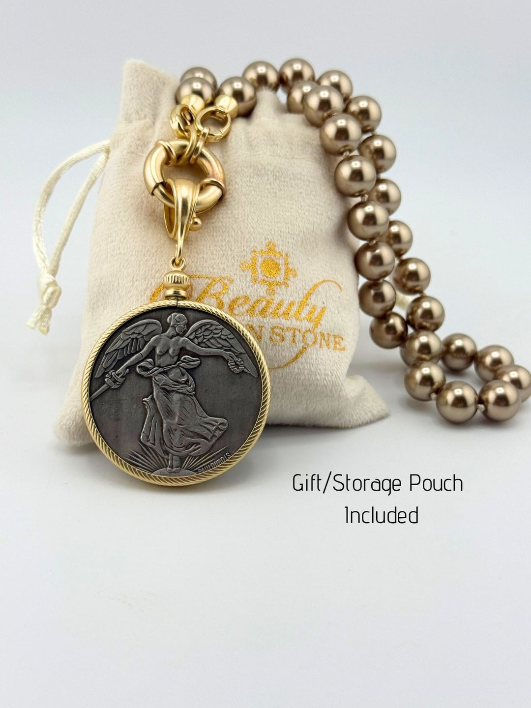 Golden Bronze Pearls With Or Without Pendant