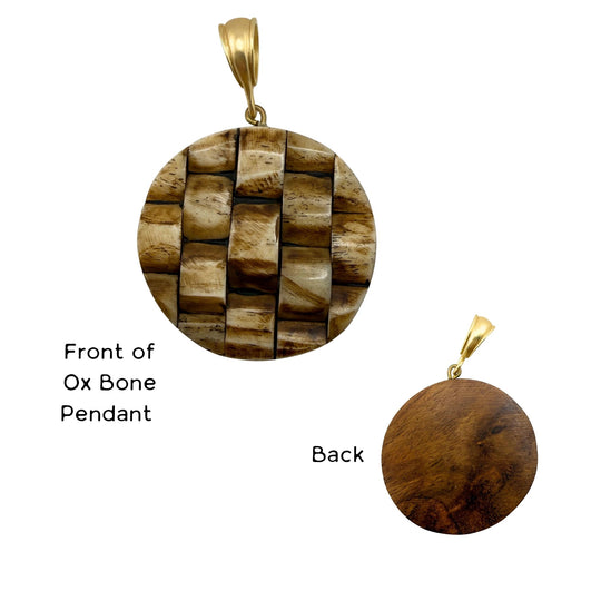 Ox Bone Or Lion Pendant Necklace Interchangeable