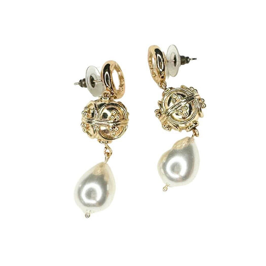 Pearl & Deco Bead Earring