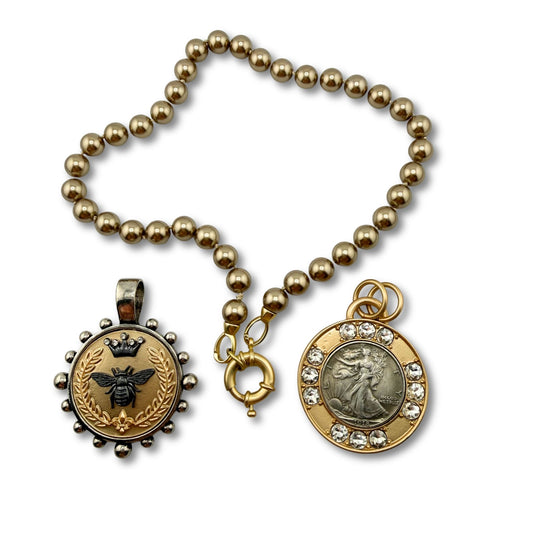 Bee Or Coin Pendant Interchangeable