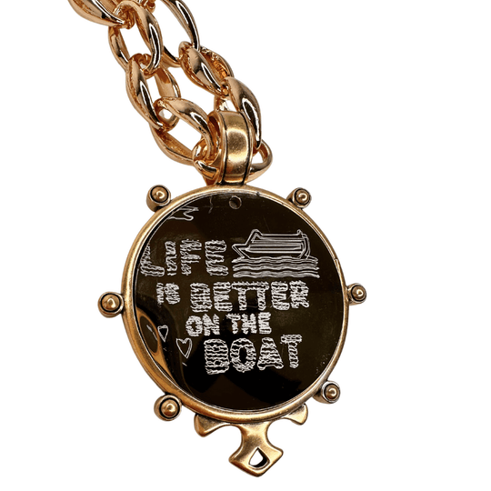 Pendant Necklace Engraved "Life is Better"