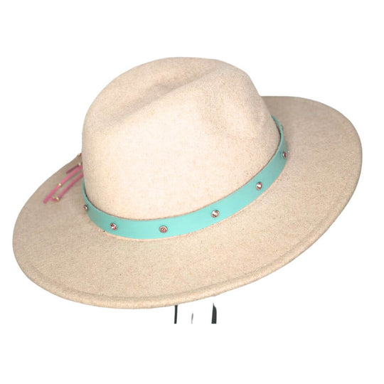 Western Hat Band With Pink Rhinestones