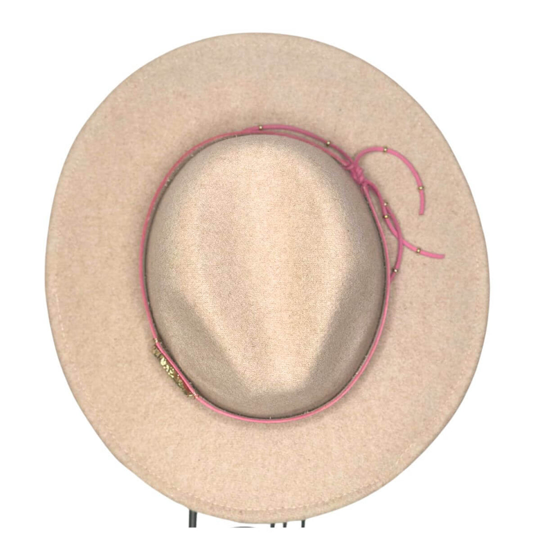 Western Hat Band With Pink Gemstone