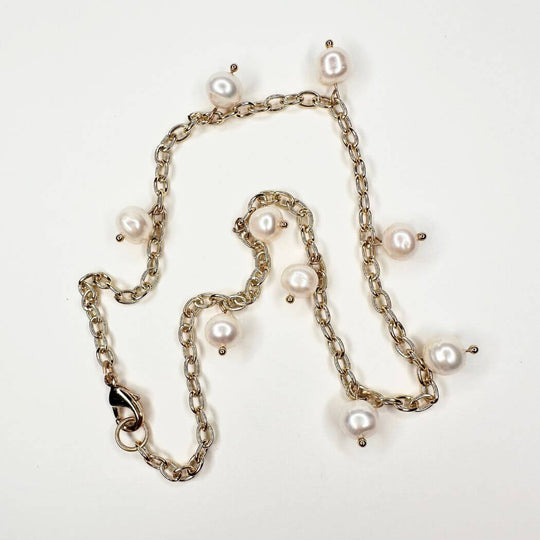 Pearl Dangle Chain Necklace