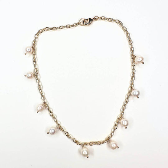 Pearl Dangle Chain Necklace