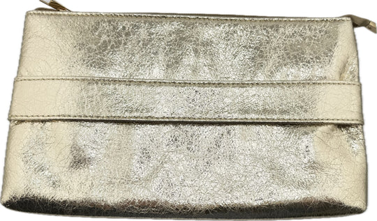 The Perfect Clutch – Crinkled Vegan Leather Handbag with Strap | Gold or Silver