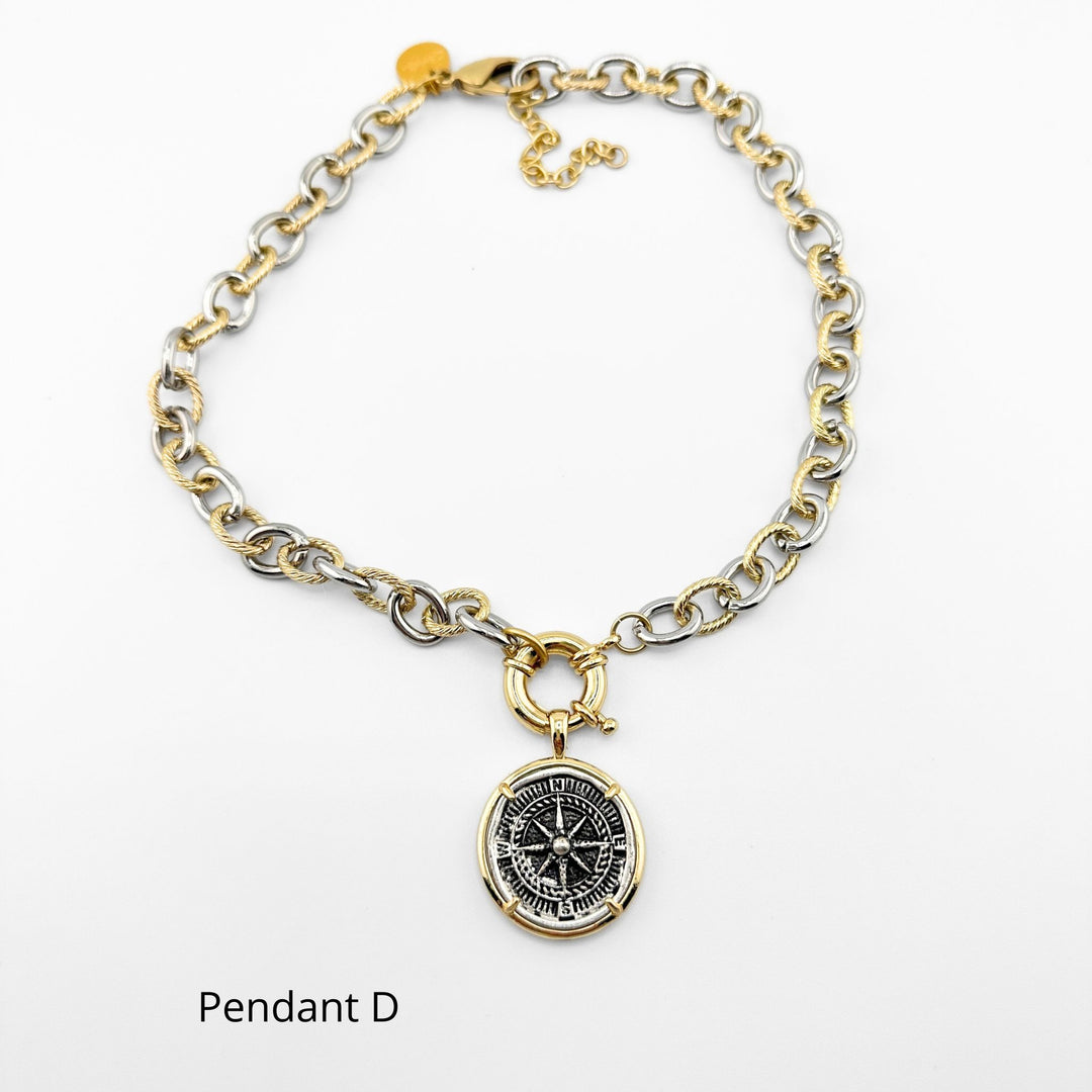 Chain With Pendant D Compass 