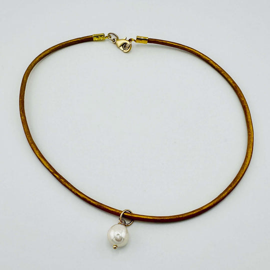 Curved Cuff Bracelet, Pearl Necklace, or Set