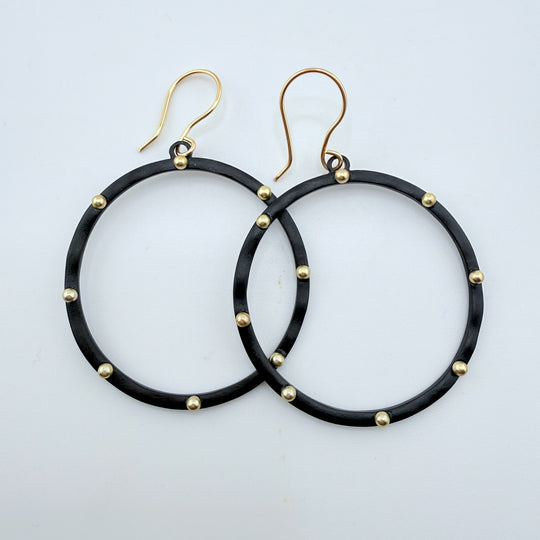 Dotted Hoop Earrings or Necklace