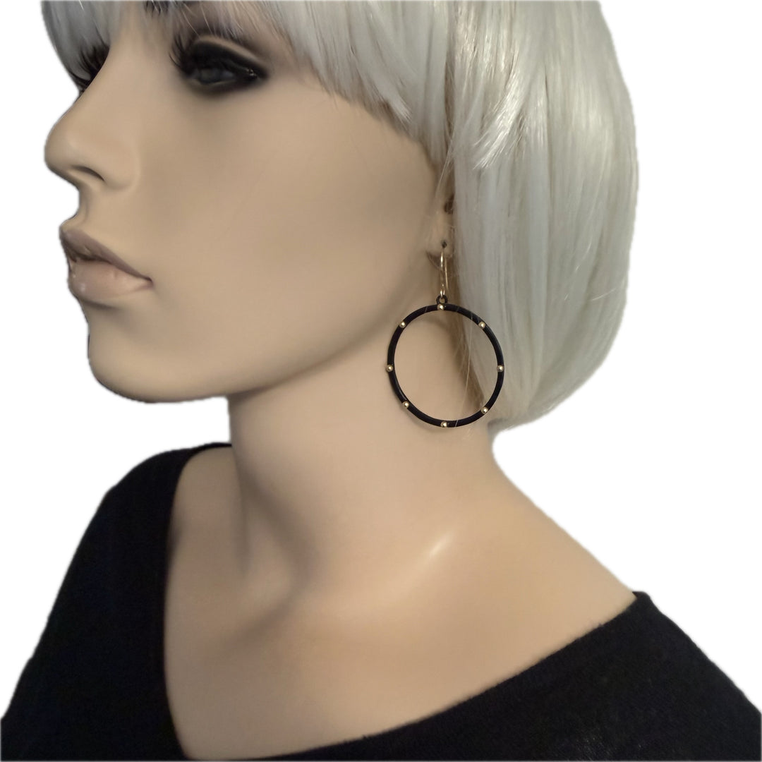 Dotted Hoop Earrings or Necklace