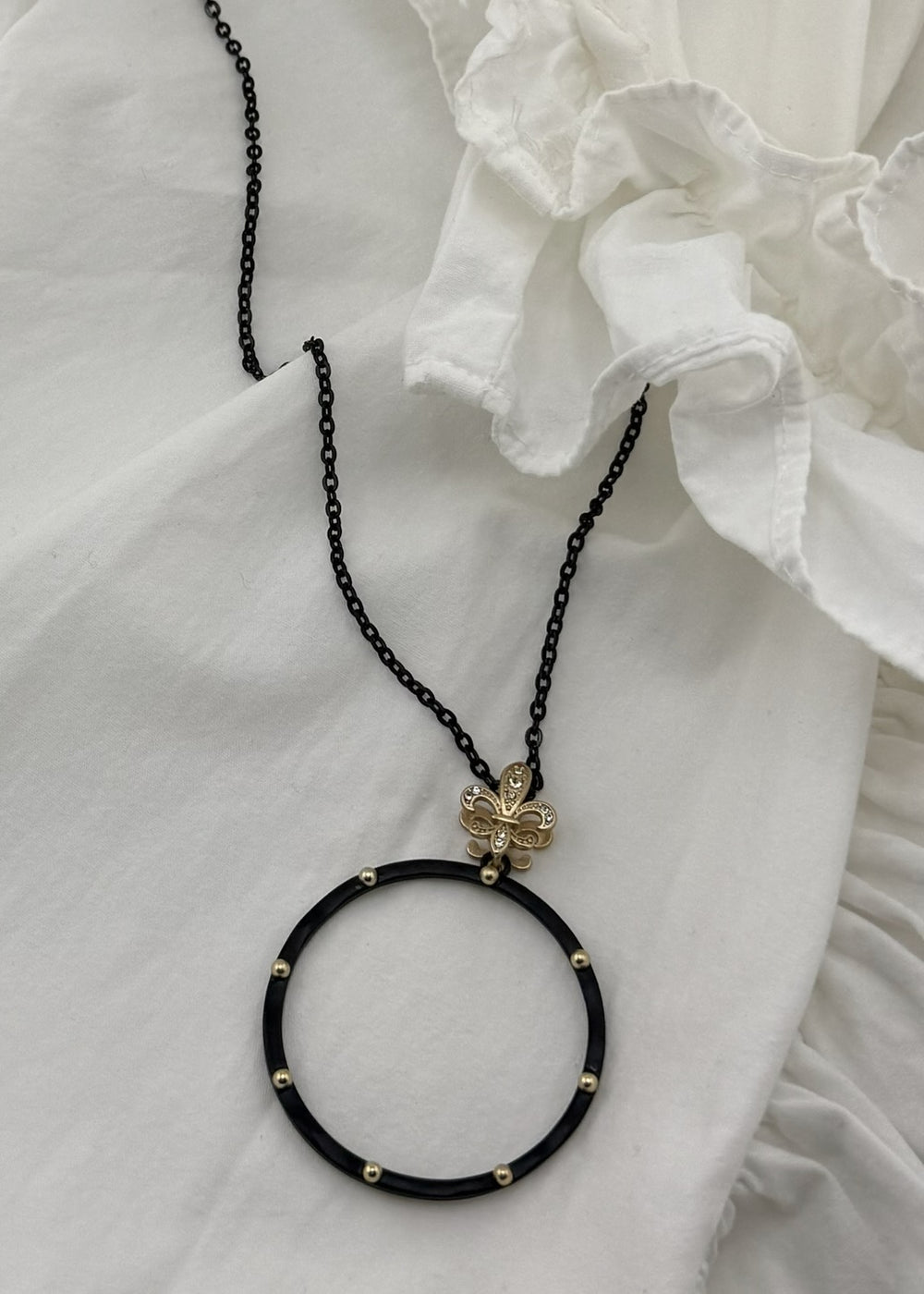 Dotted Hoop Earrings or Necklace