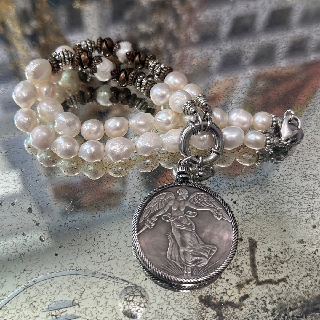 Pearl Necklace Interchangeable Pendants