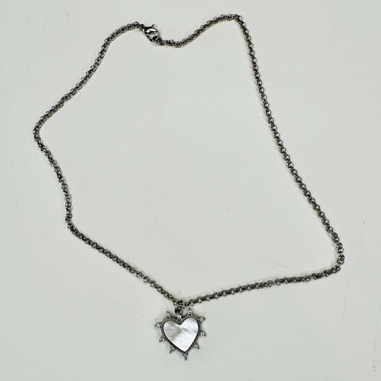 Mother Of Pearl Heart Necklace