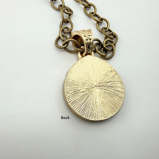 Chunky Bull Pendant Necklace – Western Statement Jewelry - Gold or Silver