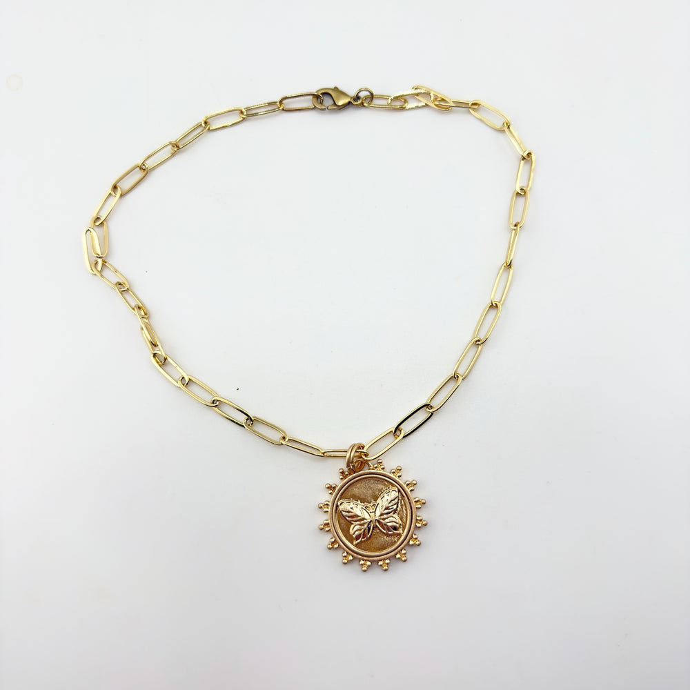 "Wings" – Butterfly Pendant Necklace on Gold Filled Chain