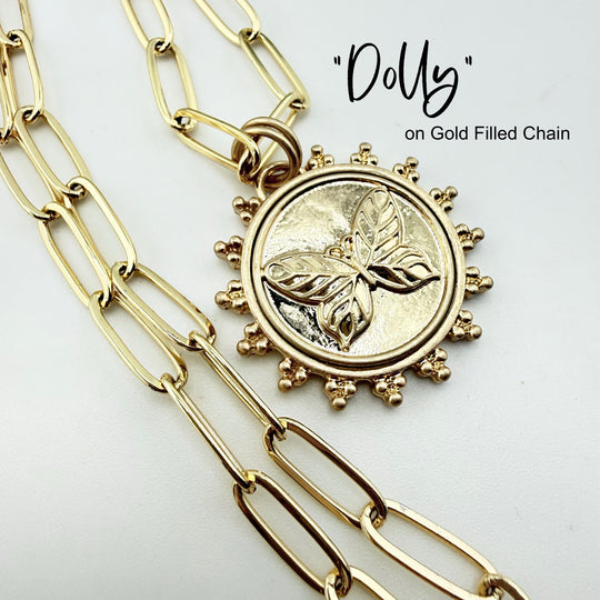 "Wings" – Butterfly Pendant Necklace on Gold Filled Chain