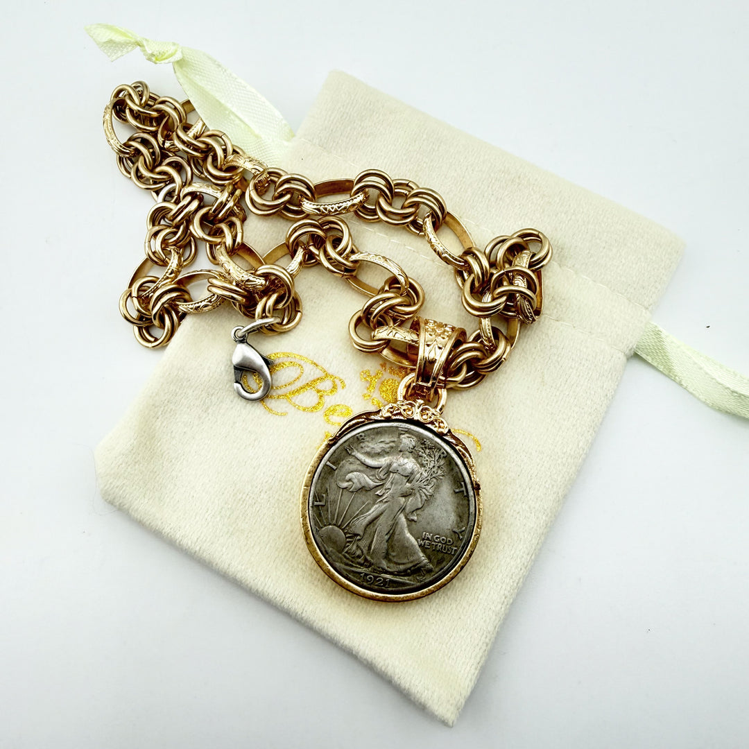 Choose Your Pendant | Two-Tone Horse, Love or Coin Necklace