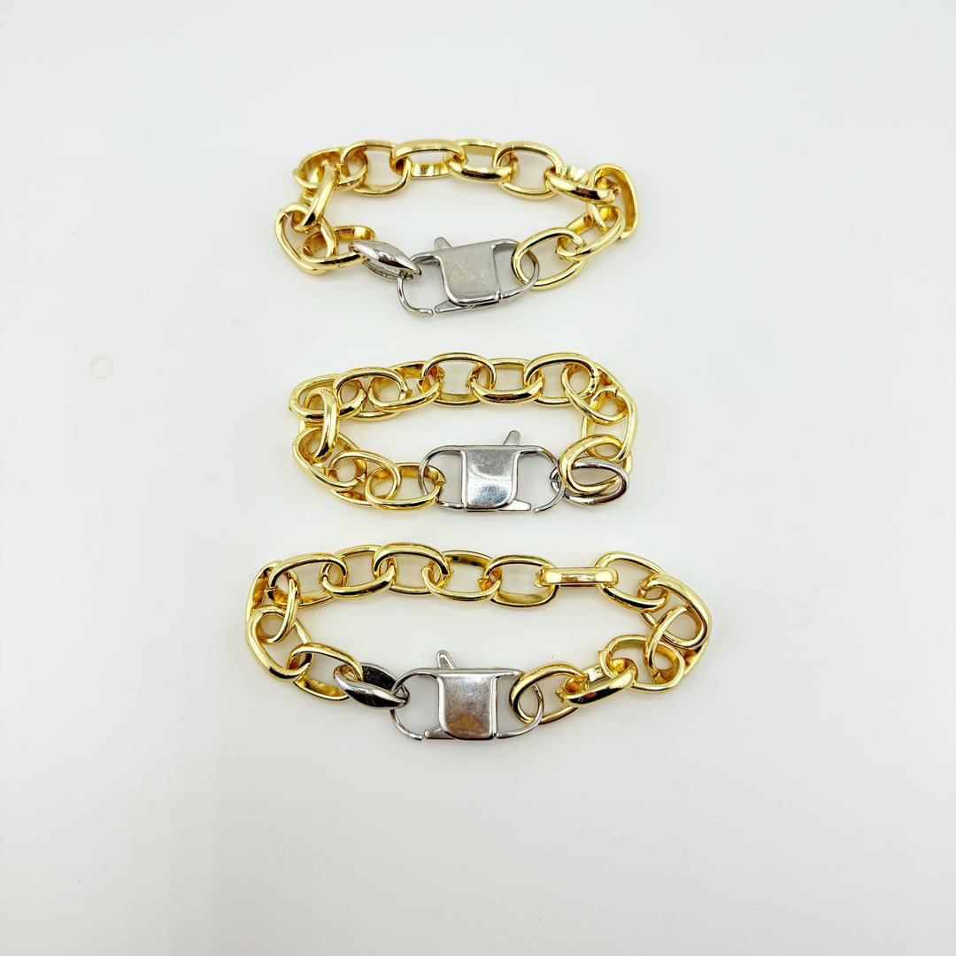 "Linked" – Chunky Chain Bracelet with Easy Trigger Clasp | 3 Sizes