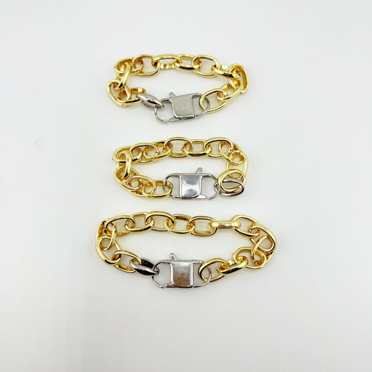 "Linked" – Chunky Chain Bracelet with Easy Trigger Clasp | 3 Sizes
