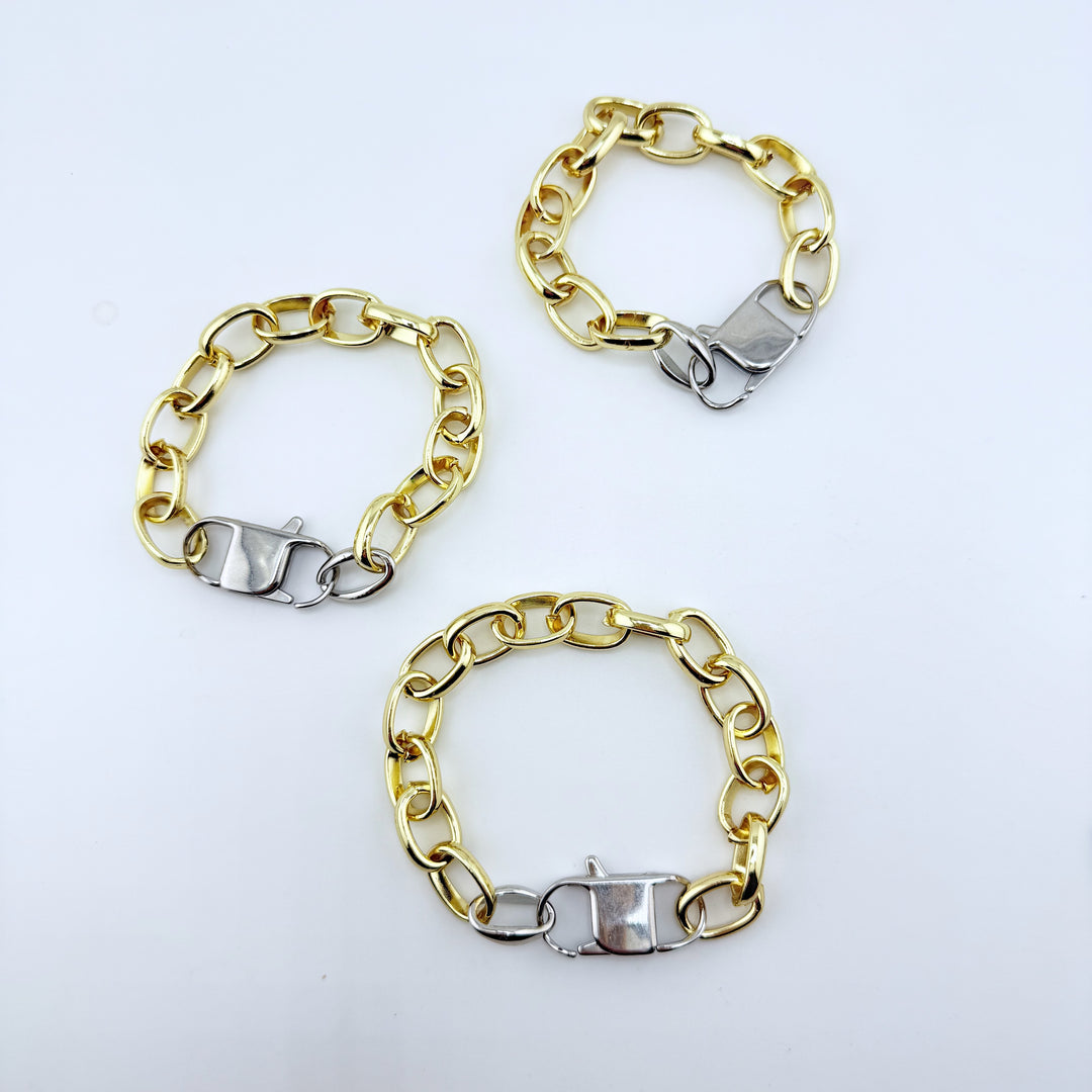 "Linked" – Chunky Chain Bracelet with Easy Trigger Clasp | 3 Sizes
