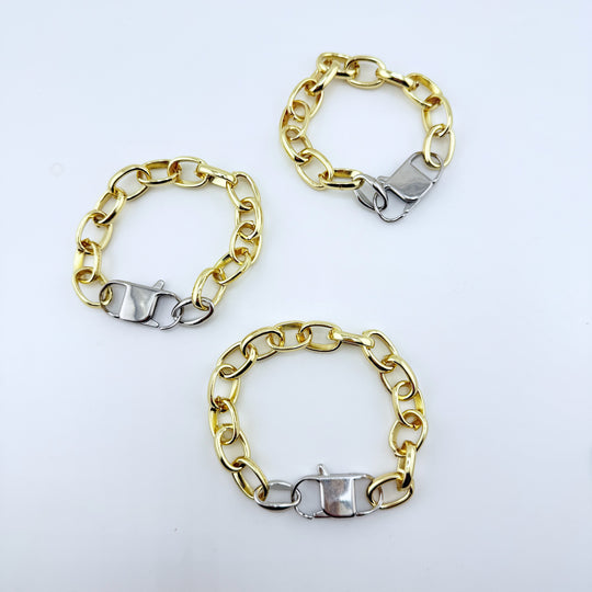 "Linked" – Chunky Chain Bracelet with Easy Trigger Clasp | 3 Sizes
