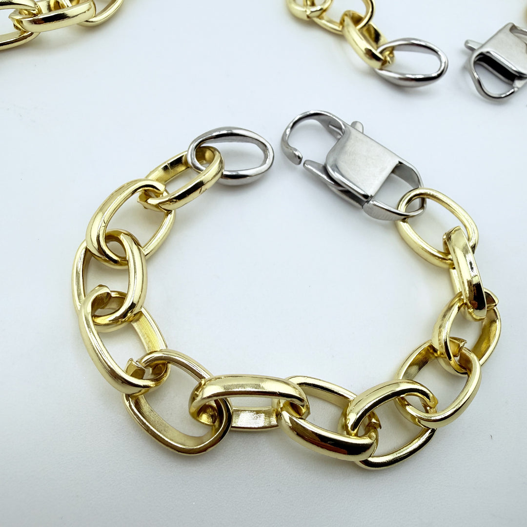 "Linked" – Chunky Chain Bracelet with Easy Trigger Clasp | 3 Sizes